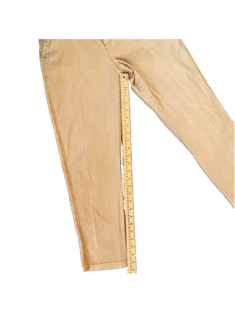 Old Navy Men’s Beige Chino Pants S Regular Cotton Stretch Pockets Flat Front - Picture 7 of 10